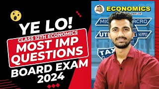 Economics  Important Questions For 12th Board Exams 2024  HSC  Class 12th  Jayesh Rajgor [upl. by Mosenthal]