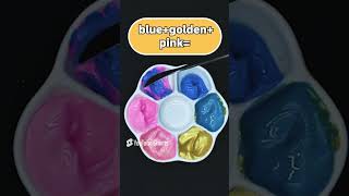 BlueGoldenPink Color asmrguessthecolorcolormixingsatisfying [upl. by Tsepmet760]