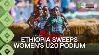 Alemayo leads Ethiopia to podium sweep  World Athletics Cross Country Championships Belgrade 24 [upl. by Navada]