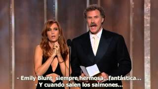 Will Ferrell amp Kristen Wiig  GLOBOS DE ORO 2013 SUBTITULADO ESPAÑOL [upl. by Nosnirb908]