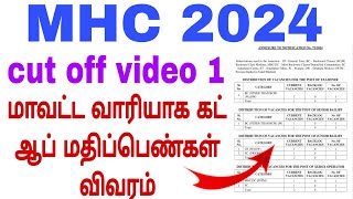 MHC cut off mark video 1 மாவட்ட வாரியாக கட் ஆப் மதிப்பெண்கள் விவரம் [upl. by Yort]