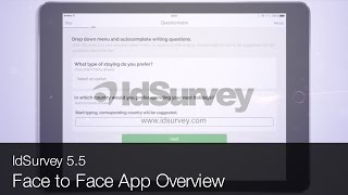 IdSurvey 55  Face to Face App Overview CAPI [upl. by Emarie232]