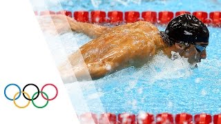 Michael Phelps wins 15th Gold  Mens 100m Butterfly  London 2012 Olympic Games [upl. by Ulland]