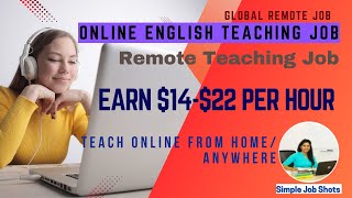 Online English Teaching Job Earn 1422hr  Remote Teaching Job From Home  Online Teaching Job [upl. by Xonel]