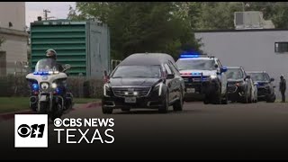 Procession for Dallas officer Darron Burks [upl. by Willmert48]