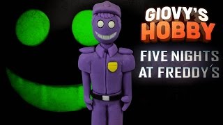 PURPLE GUY ➤ FNAF TUTORIAL ★ Porcelana fria  Air dry clay  Polymer clay ✔ Giovy Hobby [upl. by Sana169]