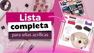 🤔 que MATERIALES se utilizan PARA hacer uñas ACRILICAS 💅🏻 ¡PREPÁRATE 📢 [upl. by Hanikehs633]