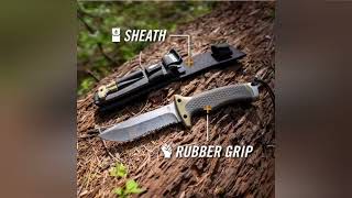 Gerber Ultimate Survival Knife Fixed Blade with Fire Starter Review [upl. by Nial349]