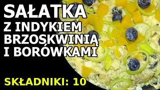 Sałatka imprezowa z brzoskwinią i borówkami [upl. by Anaujahs592]