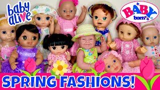 🌷Top Baby Born amp Baby Alive Spring Fashions 🛍 Clothes Shopping For Baby Doll Outfits 😃 [upl. by Weslee792]