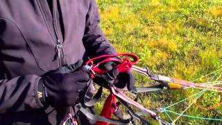 How to set the trim on a paramotor wing Paramania Reflex wing [upl. by Mell]