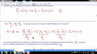 50 Système mécanique linéaire amorti forcé force sinusoïdale 27 [upl. by Griffis]