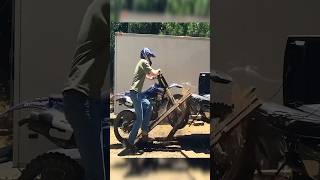 Ramps break into pieces while loading a dirt bike 🤣 [upl. by Hertha]