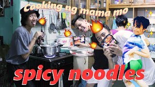 How to cook a spicy noodles plus bukingan ng crush TheCookingBeks [upl. by Franci]