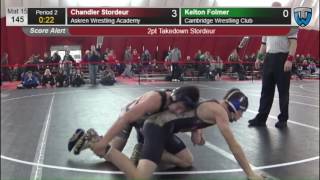 145 Kelton Folmer Cambridge Wrestling Club vs Chandler Stordeur Askren Wrestling Academy 6476403104 [upl. by Paxon]