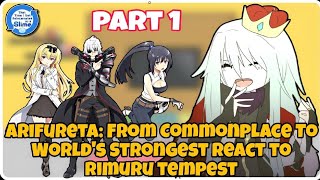 Arifureta Shokugyou de Sekai Saikyou React To Rimuru Tempest  part 1   Gacha Reaction  AU [upl. by Ahsineb]