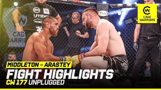 INCREDIBLE Cage Warriors Debut 😱 Joe Middleton vs Joan Arastey  CW 177 Fight Highlights [upl. by Ahtiekal230]