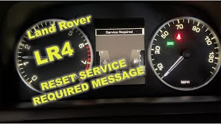 Land Rover LR4 Resetting Service Required Message [upl. by Ruth277]