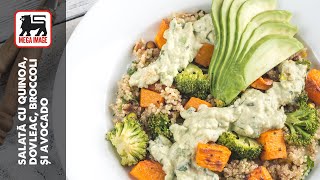 Salată cu quinoa dovleac broccoli și avocado  MEGA IMAGE [upl. by Auahsoj628]