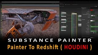 Substance Painter Look Development  part 2   Redshift  Houdini [upl. by Lehsar]