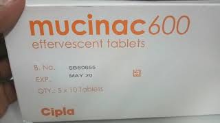 Mucinac 600 Tablet  Uses Sideeffects Reviews and Precautions in hindi [upl. by Farrison]