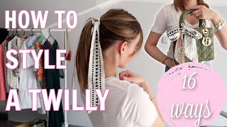 HOW TO TIE A TWILLY  16 WAYS TO STYLE SILK SCARF [upl. by Noivert680]