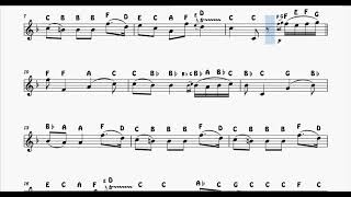 Minuetto Boccherini Easy Notes Sheet Music for Flute Recorder Violin Oboe F Major Easy Tone [upl. by Felton658]