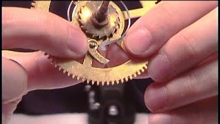 Clock Repair Basics Repair and restoration of the Click on a Mainspring Ratchet Wheel [upl. by Dixil]