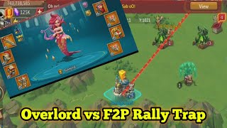 Lords Mobile F2P Rally Trap Vs Overlord Guild Lords Mobile Gameplay [upl. by Bigg518]