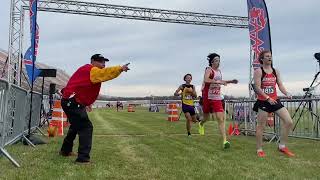 See Division 4 allstate boys cross the finish line at 2022 MHSAA LP cross country state finals [upl. by Diarmit]