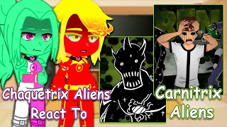 Chaquetrix Aliens React To Ben 10 Carnitrix alien force transformation Gacha Club  Full Video [upl. by Hinckley761]