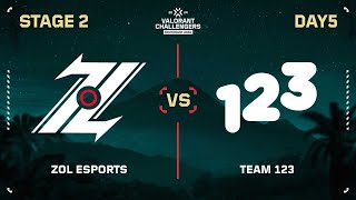 ZOL vs 123 VCT Challengers SEA  Split 3  Stage 2 DAY 5 [upl. by Gittle735]