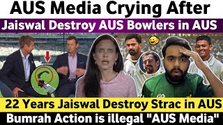 Aus Media Crying After Jaiswal Destroy Aus Bowling  Ind Vs Aus 1st Test 2024 Day 2  Jaiswal Vs Aus [upl. by Arret]