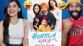 Honsla Rakh Official Trailer Diljit Dosanjh Sonam Bajwa Shehnaaz Gill Shinda Grewal  Reaction [upl. by Eolanda]