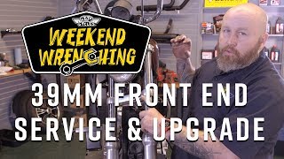 How to Service 39mm Front Forks  Spring Upgrade [upl. by Nanerb139]