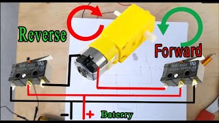 How to connect DC motor Reverse  Forward using micro switch [upl. by Godber]