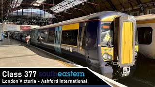 ⁴ᴷ Southeastern  Class 377  London Victoria to Ashford International [upl. by Urba]