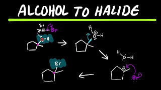 Alcohol to Halide Reaction Example [upl. by Syck]