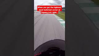 Turn 9 onboard at Sepang F1 Circuit on a BMW S1000RR Recorded by my Forcite MK1S Smart Helmet [upl. by Silberman]