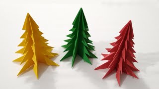 Albero di Natale di Carta Semplice Origami Gioco di Carta Divertimento per i Bambini [upl. by Nimrahc]