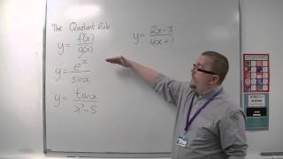 OCR MEI Core 3 416 Introducing the Quotient Rule [upl. by Ellerd]