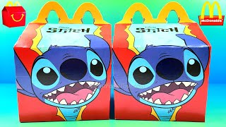 DISNEY STITCH McDONALDS HAPPY MEAL TOYS BOX SET 8 CAJITA FELIZ JUGUETES McLANCHE FEB MAR 2022 [upl. by Zaneski]