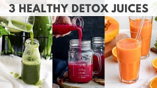 4 Healthy Juices for Weight Loss amp Detoxification  Easy Juice Recipes [upl. by Kirsteni]