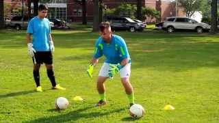 Goalkeeper Footwork and Catching Drills [upl. by Aitnahs]