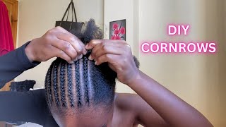 How to cornrow your hair  Hair tutorial [upl. by Oballa]