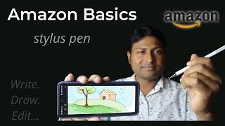 Amazon Basics Capacitive Stylus Pen for Android Mobile and Tablet Unboxing and Review [upl. by Lansing]