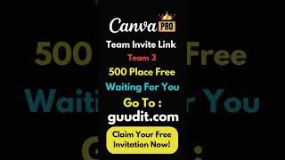 Unlock Canva Pro with a Team Invite Link Free  22112024 CanvaProForFree teaminvitelink [upl. by Thanasi791]