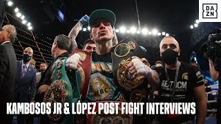 Kambosos Jr amp López Post Fight Interviews [upl. by Eliathan]