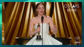 Emma Stone Wins Best Actress for Poor Things  96th Oscars 2024 [upl. by Idnaj9]