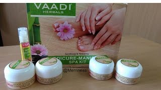 VAADI HERBALS Pedicure  Manicure Spa Kit  Review  DEMO Mani Pedi at home  Merriness [upl. by Devad762]